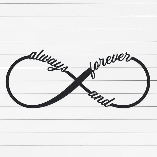 Always and Forever Sign | Anniversary Gift | Valentine's Day Gift | Wedding Gift | Year 6 Anniversary Gift | Gift For Her | Metal Sign