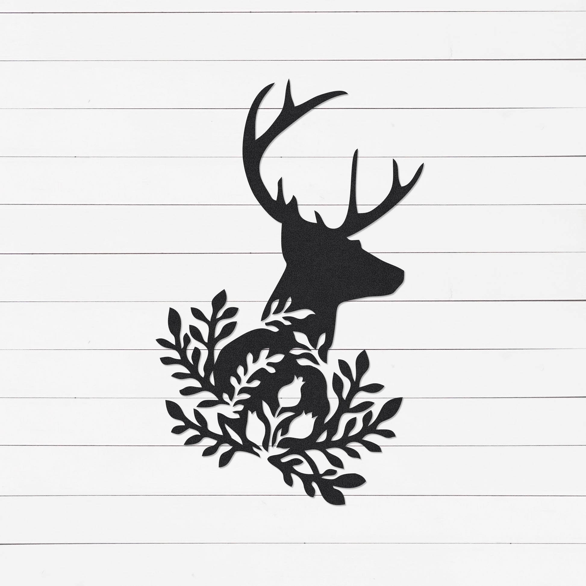 Deer Sign | Hunting Decor | Log Cabin Decor | Cottage Decor | Rustic Decor | Nature Decor | Outdoor Sign | Antler Wall Decor | Metal Sign