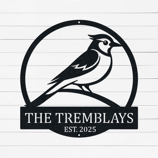 Personalized Family Name Sign | Last Name Sign | Family Established Sign | Blue Jay Sign | Blue Jays Decor | Blue Jays Merch | Wedding Gift | Year 6 Anniversary Gift | Metal Sign | Wall Art | Made In Canada | Canadian Made