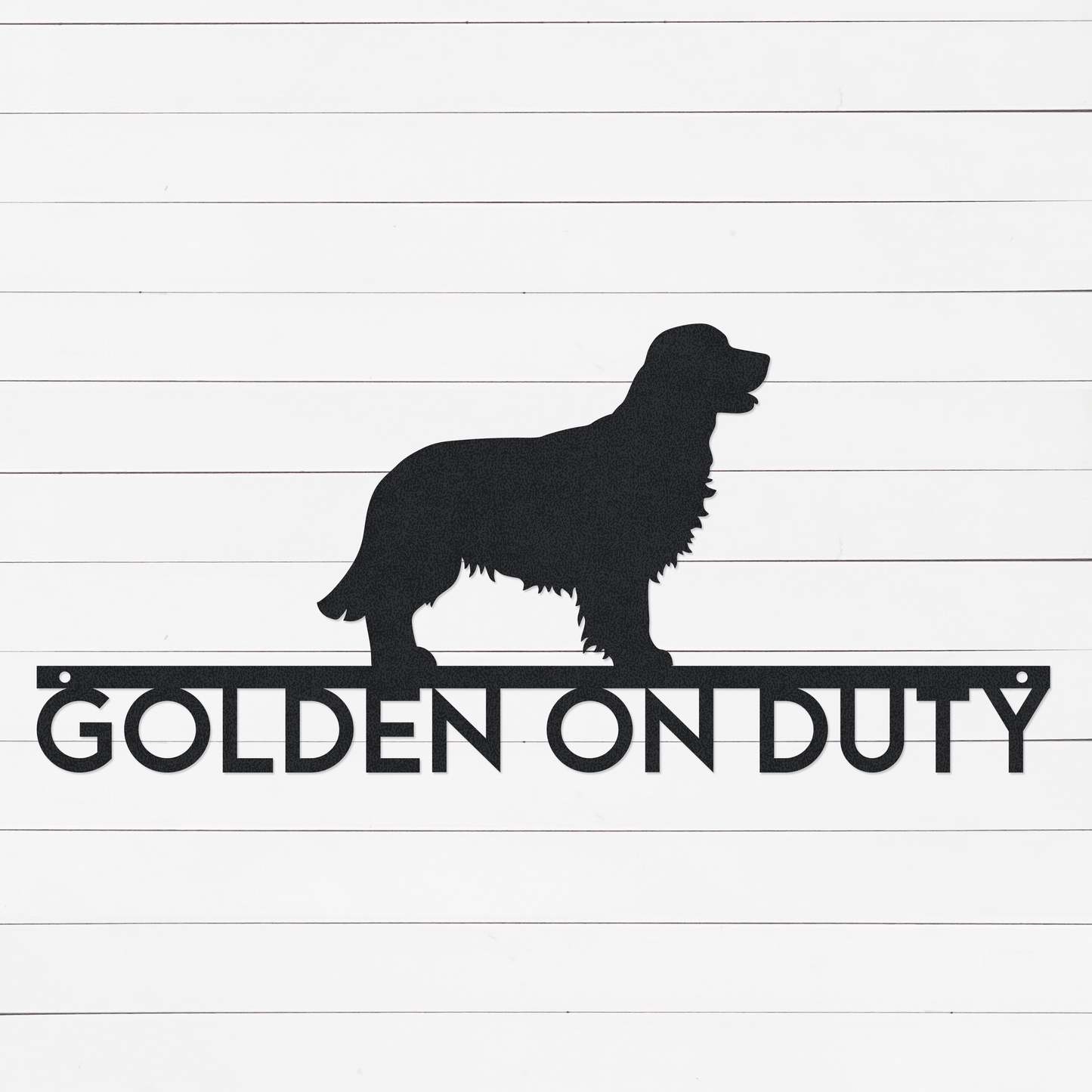 Golden On Duty Sign | Dog Sign | Personalized Dog Sign | Metal Dog Sign | Gifts For Dog Owners | Gifts For Dog Lovers | Custom Dog Gifts
