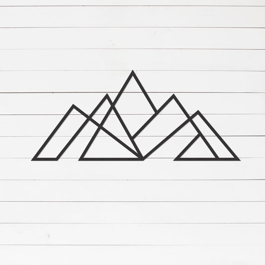 Geometric Mountain Sign | Mountain Wall Decor | Metal Mountain Wall Art | Geometric Wall Art | Abstract Mountain Art | Metal Sign