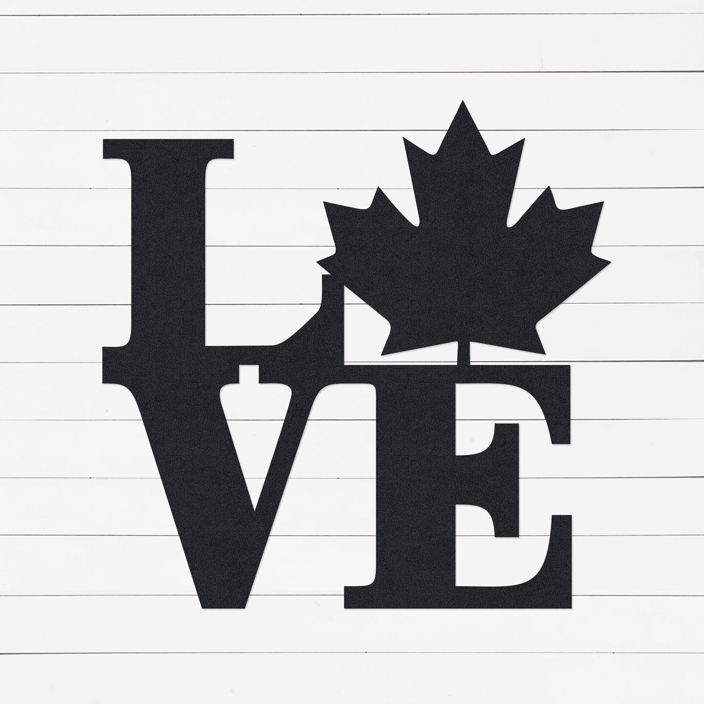 Love Sign | Canadian Sign | Maple Leaf Sign | Canada Art | Metal Wall Art | Outdoor Decor | Cottage Decor | Valentines Day Gift | Metal Sign