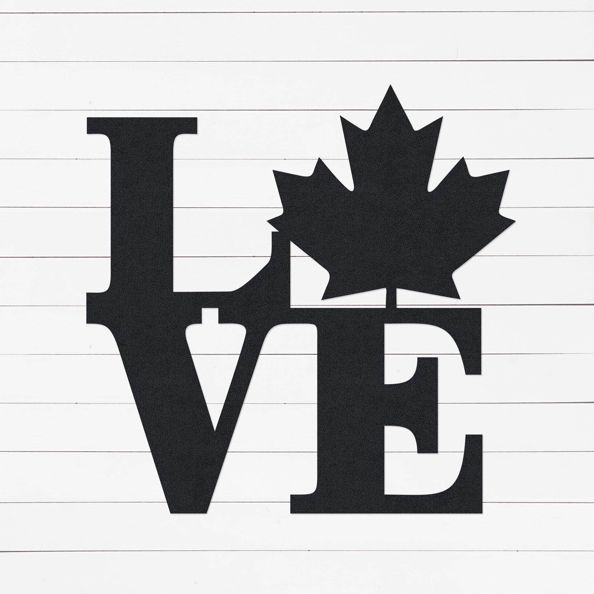 Love Sign | Canadian Sign | Maple Leaf Sign | Canada Art | Metal Wall Art | Outdoor Decor | Cottage Decor | Valentines Day Gift | Metal Sign
