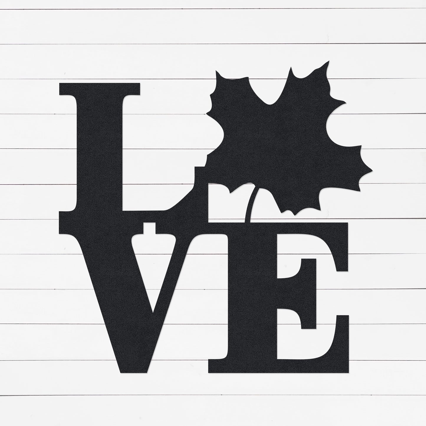 Love Sign | Canadian Sign | Maple Leaf Sign | Canada Art | Metal Wall Art | Outdoor Decor | Cottage Decor | Valentines Day Gift | Metal Sign