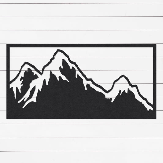 Mountain Sign | Mountain Peak Sign | Mountain Wall Art | Rustic Wall Decor | Nature Wall Art | Nature Decor | Cottage Decor | Metal Sign