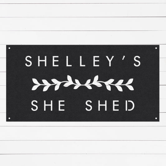 Custom She Shed Sign | Metal She Shed Sign | Personalized She Shed Sign | She Cave Sign | She Shed Plaque | Gifts For Her | Gifts For Mom