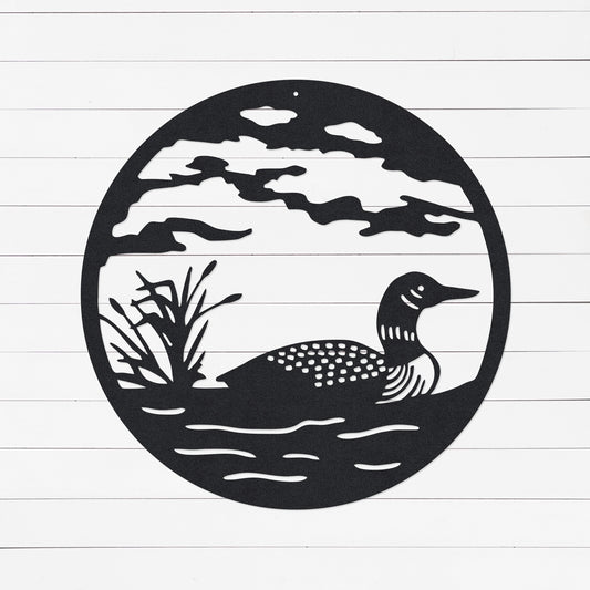 Loon Sign | Front Porch Decor | Cottage Sign | Cabin Sign | Cottage Decor | Outdoor Sign | Bird Decor | Bird Wall Art | Metal Sign