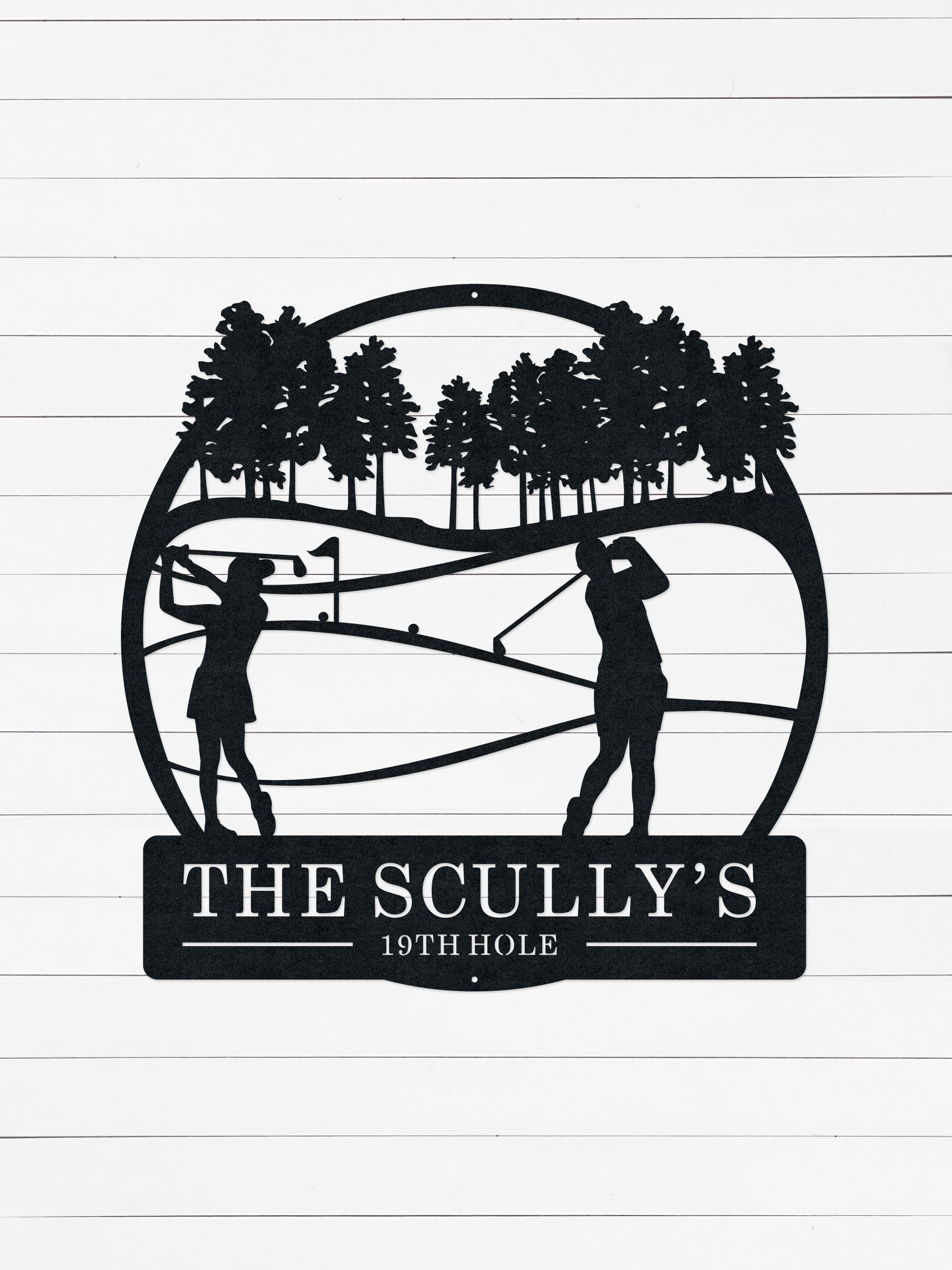 Custom Couples Golf Sign | Gift For Golf Lovers | Unique Anniversary Gift | Housewarming Gift For Couples | Metal Sign