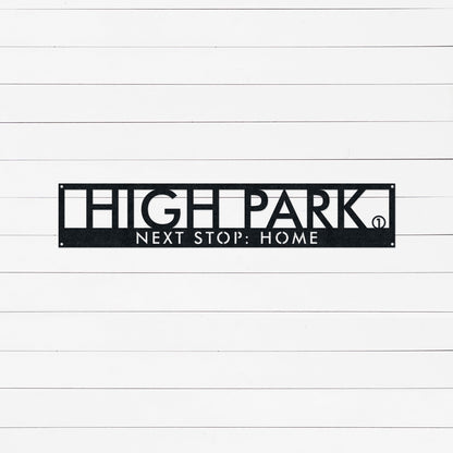 Custom Toronto Home Subway Sign | Housewarming & Realtor Closing Gift | TTC Wall Art Decor for Home