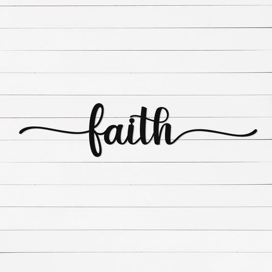 Faith Sign | Home Decor | Rustic Wall Art | Farmhouse Decor | Wall Decor | Metal Wall Art | House Decor | Metal Sign | Wall Signs | Christian Wall Art