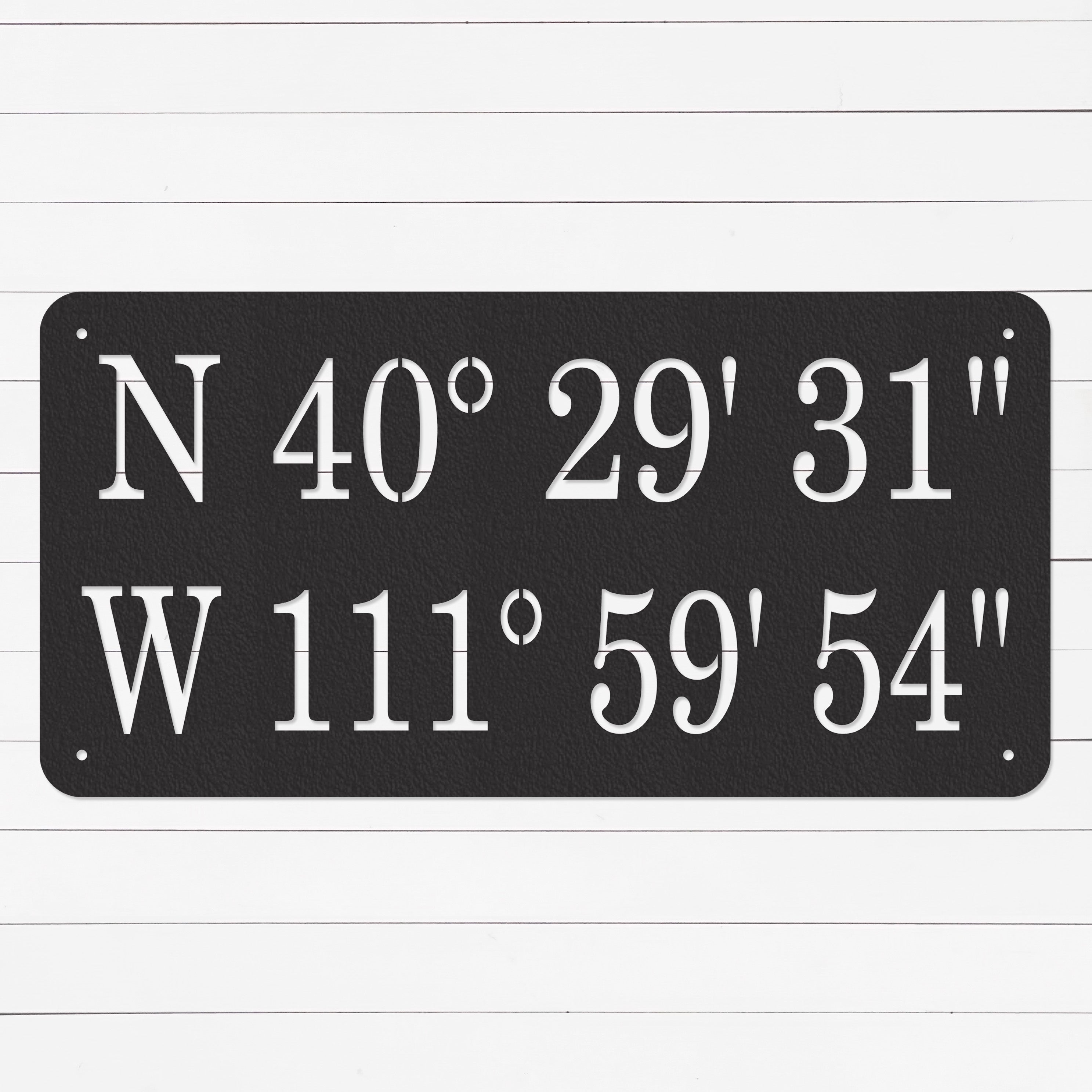 Lat Sign Longitude and Latitude Sign | Arclite Fabrication