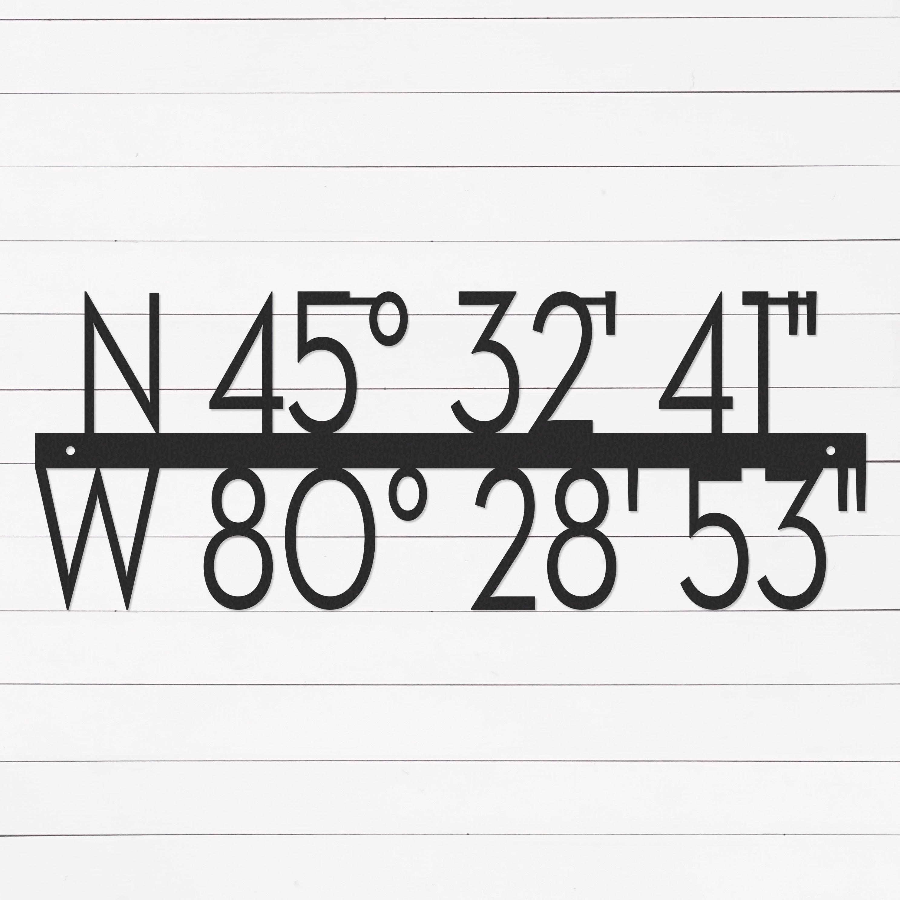Lat Sign Longitude and Latitude Sign | Arclite Fabrication