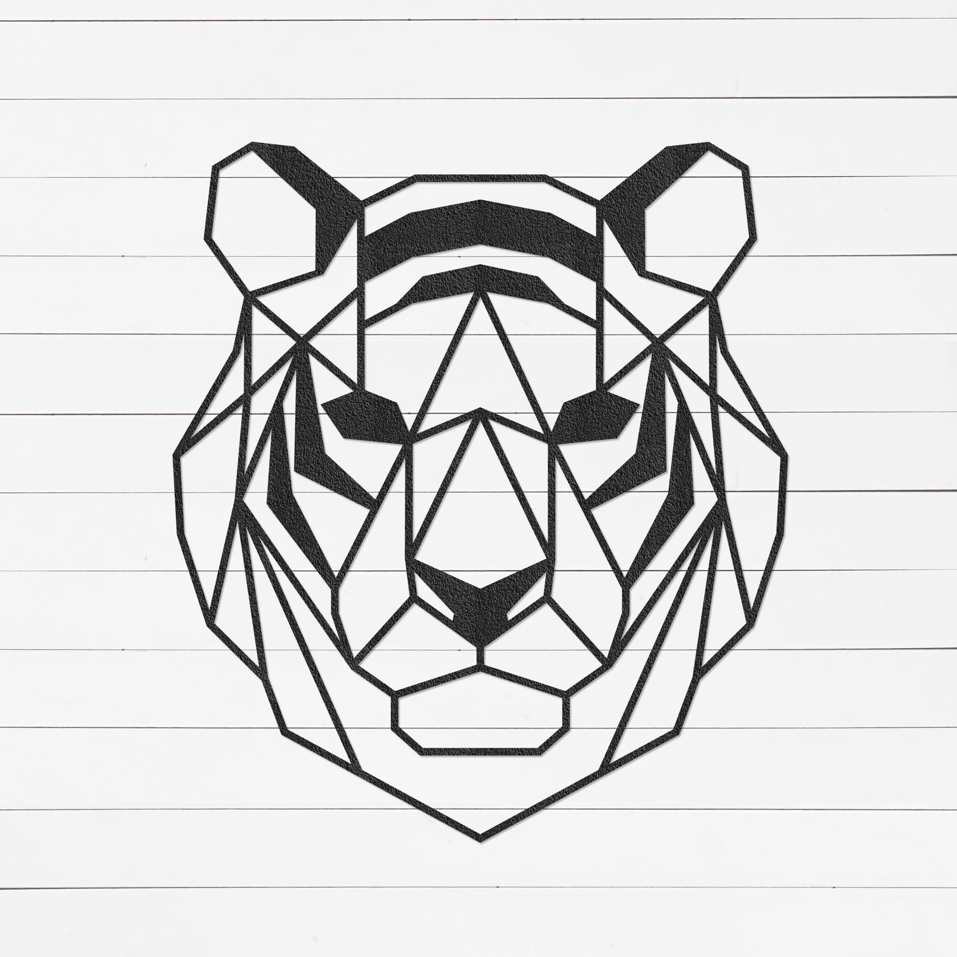 Geometric Tiger Sign | Tiger Decor | Tiger Wall Art | Geometric Wall Art | Nursery Decor | Nursery Wall Art | Nature Decor | Metal Sign