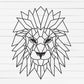 Geometric Lion Sign | Lion Decor | Lion Wall Art | Geometric Wall Art | Nursery Decor | Nursery Wall Art | Nature Decor | Metal Sign