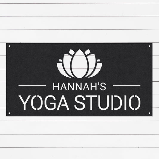 Custom Yoga Sign | Home Gym Sign | Workout Room Sign | Gifts For Yoga Lovers | Yoga Room Decor | Yoga Studio Decor | Metal Sign