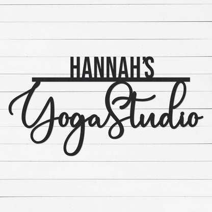 Custom Yoga Sign | Home Gym Sign | Workout Room Sign | Gifts For Yoga Lovers | Yoga Room Decor | Yoga Studio Decor | Metal Sign