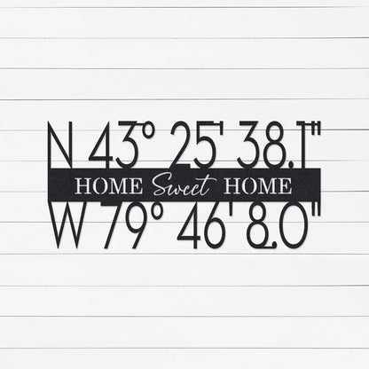 Latitude and Longitude Sign | GPS Coordinates Sign | Realtor Closing Gift | Housewarming Gift | New Home Gift | Metal Sign | Wall Art