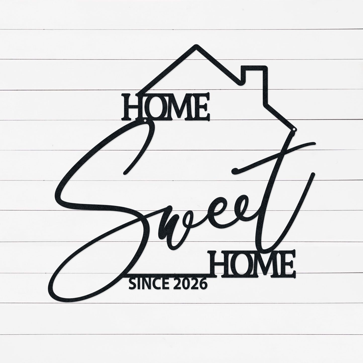 This Personalized Home Sweet Home Sign is made from durable metal, customized with the purchase year of your first home.  The perfect Realtor First Home Closing Gift For Buyers or housewarming.