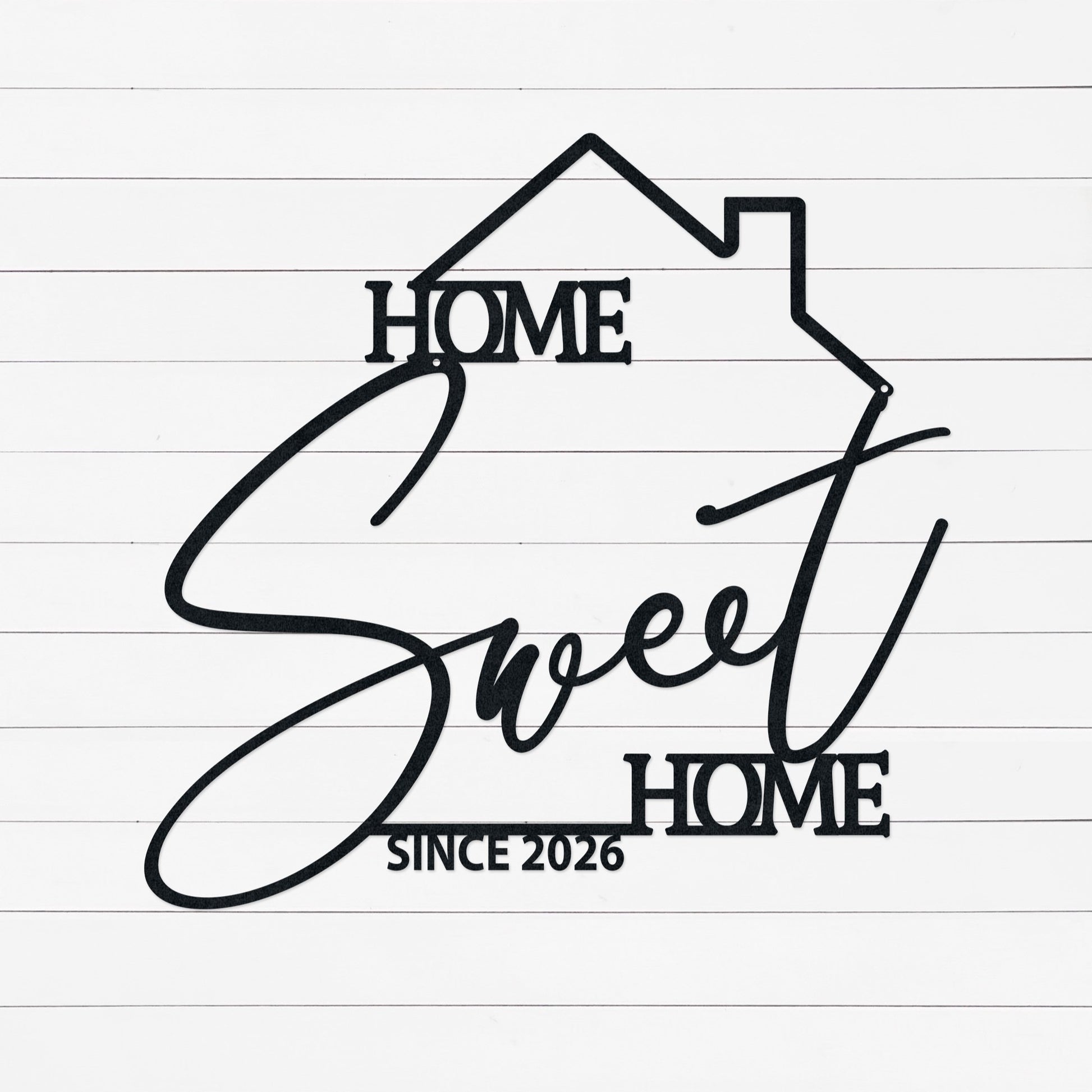 This Personalized Home Sweet Home Sign is made from durable metal, customized with the purchase year of your first home.  The perfect Realtor First Home Closing Gift For Buyers or housewarming.