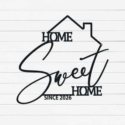 This Personalized Home Sweet Home Sign is made from durable metal, customized with the purchase year of your first home.  The perfect Realtor First Home Closing Gift For Buyers or housewarming.