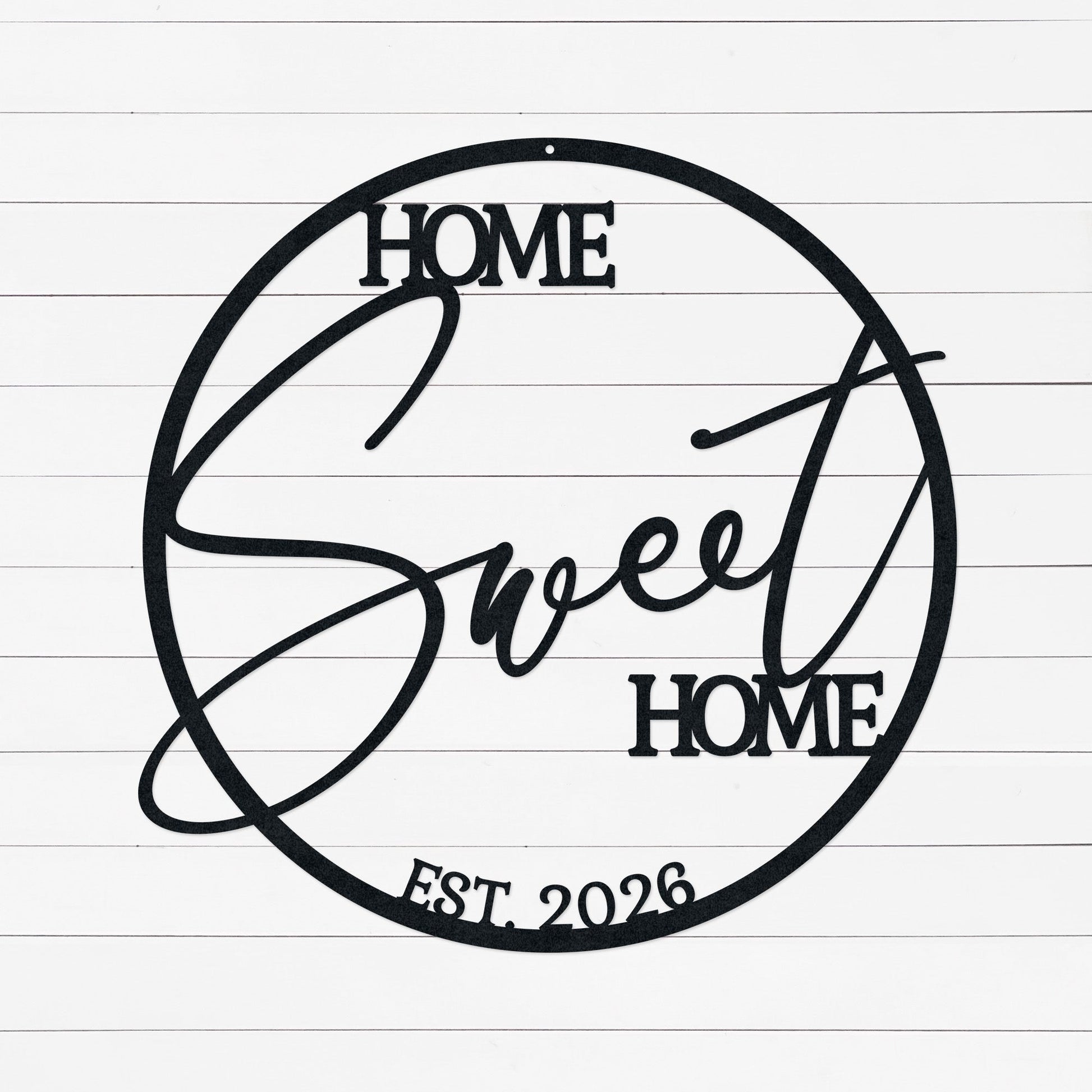 This Personalized Home Sweet Home Sign is made from durable metal, customized with the purchase year of your first home.  The perfect Realtor First Home Closing Gift For Buyers or housewarming.