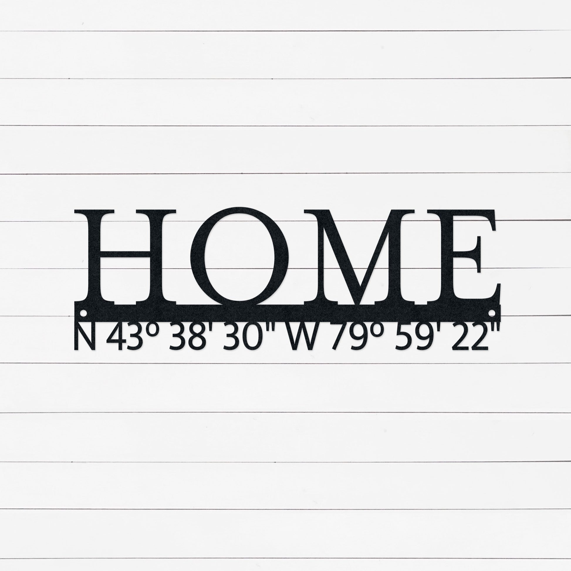 Personalized Longitude Latitude sign made from durable metal, customized witht he coordinates of your first home. The perfect Realtor First Home Closing Gift For Buyers or housewarming.