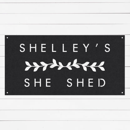 Custom She Shed Sign | Metal She Shed Sign | Personalized She Shed Sign | She Cave Sign | She Shed Plaque | Gifts For Her | Gifts For Mom