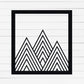 Geometric Mountain Range Sign