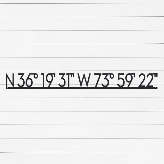 Latitude and Longitude Sign | Home Sweet Home Sign | Realtor Closing Gift | Housewarming Gift | New Home Gift | Metal Sign | Wall Art