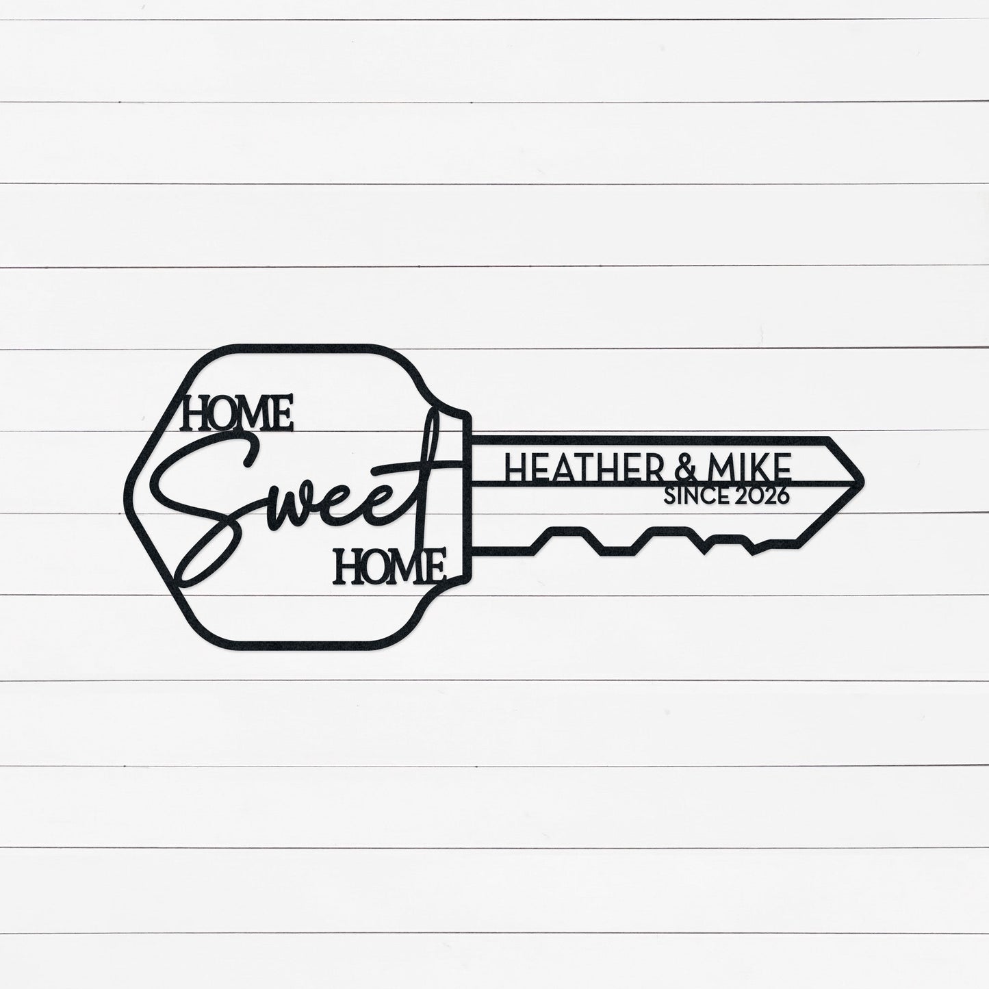 This Personalized Home Sweet Home Sign is made from durable metal, customized with the purchase year of your first home.  The perfect Realtor First Home Closing Gift For Buyers or housewarming.