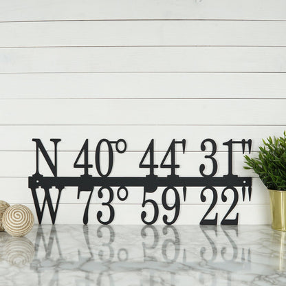 Latitude and Longitude Sign | GPS Coordinates Sign | Realtor Closing Gift | Housewarming Gift | New Home Gift | Metal Sign | Wall Art