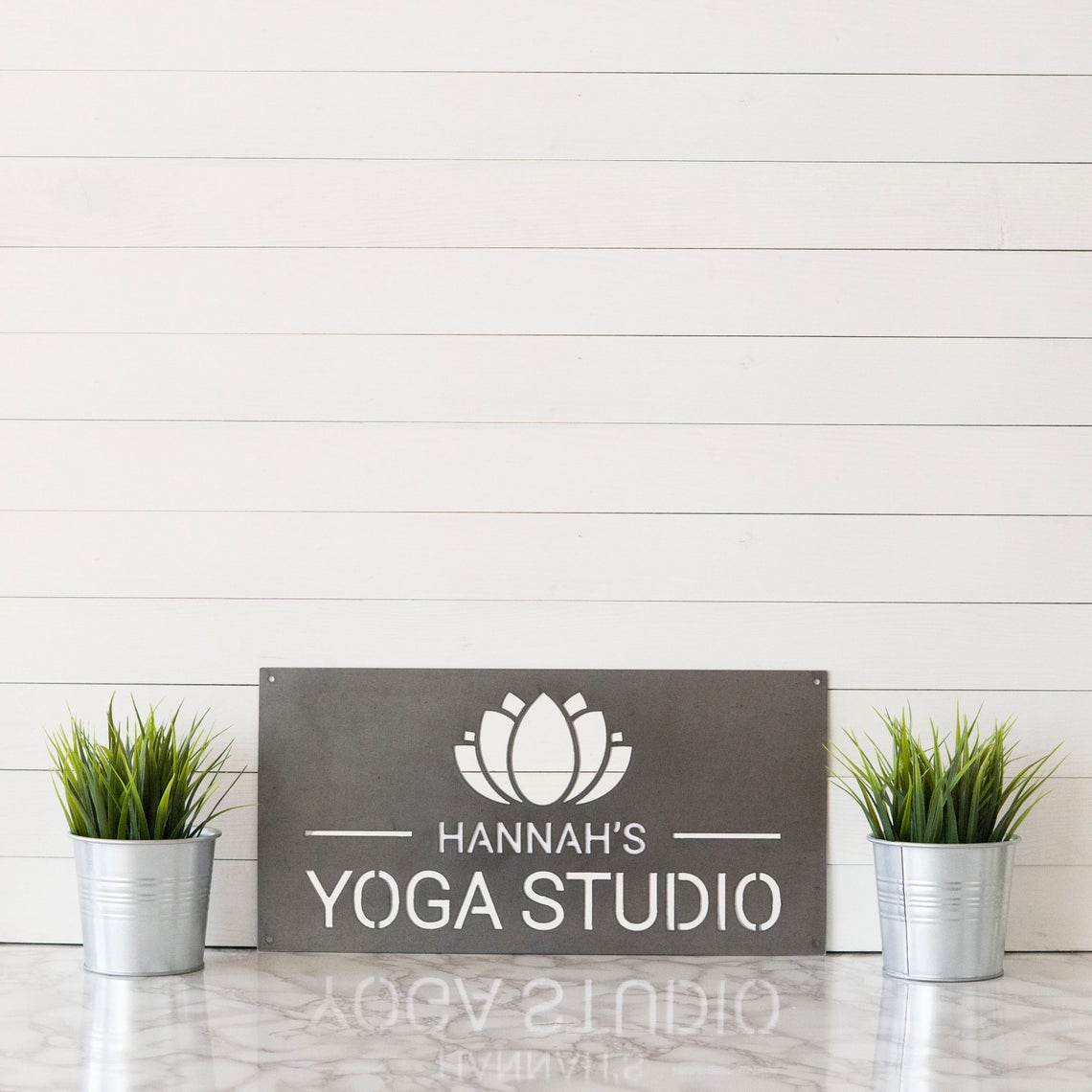 Custom Yoga Sign | Home Gym Sign | Workout Room Sign | Gifts For Yoga Lovers | Yoga Room Decor | Yoga Studio Decor | Metal Sign