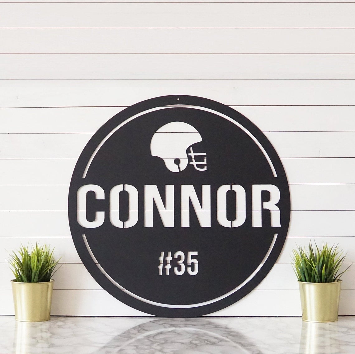 Custom Football Sign | Name Sign | Man Cave Sign | Metal Sign | Gifts for Dad | Gifts For Men | Gifts For Football Fans | Metal Sign