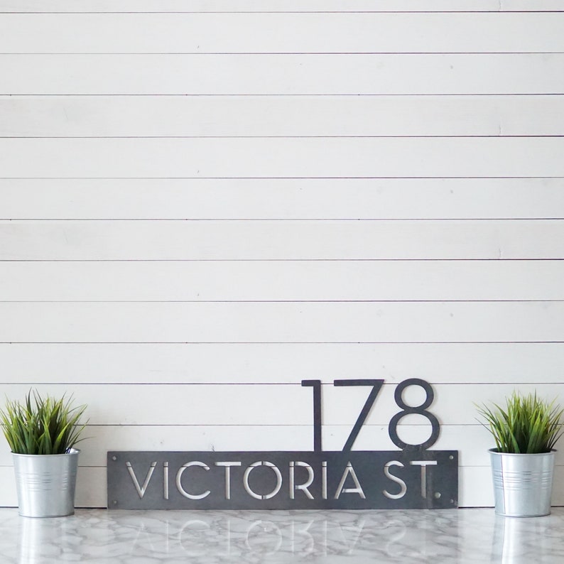 Custom Metal Address Sign | House Number Sign | House Address Sign | Address Plaque | Modern House Number Plaque | Street Number Sign