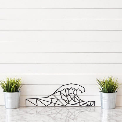 Geometric Wave Sign | Wave Art | Wave Wall Art | Wave Wall Decor | Beach Decor | Wall Decor | Metal Wall Art | Rustic Wall Art | Metal Sign