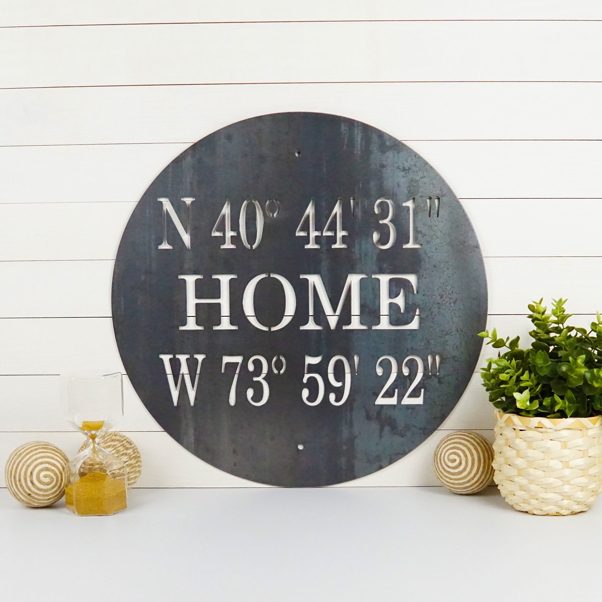 Latitude and Longitude Sign | GPS Coordinates Sign | Realtor Closing Gift | Housewarming Gift | New Home Gift | Metal Sign | Wall Art